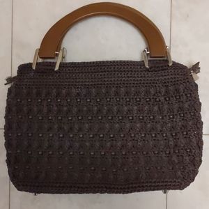 Gorgeous Crocheted Handbag Brown